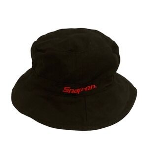 Snap-on Tools Reversible Bucket Hat Black Red Logo Embroidered Sun Hat Mens